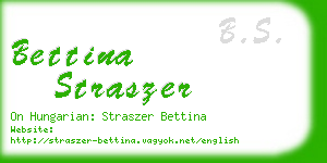 bettina straszer business card